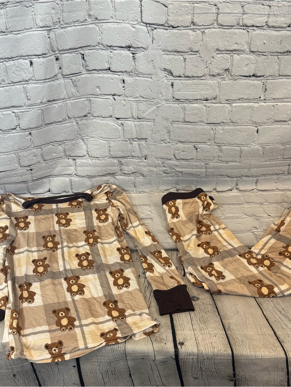 Little Peanut Bamboo Teddy Bear Bamboo Pajama Set